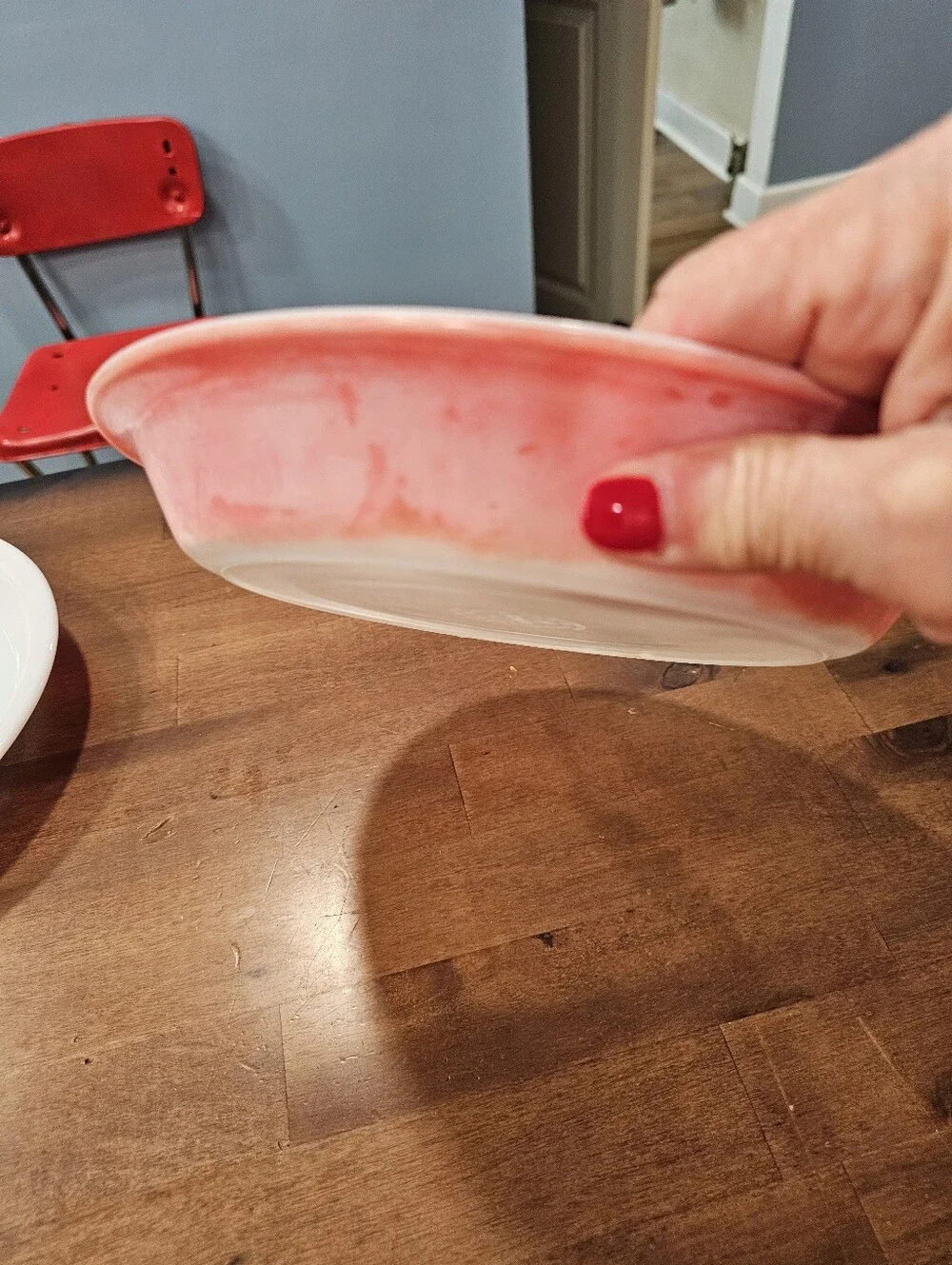 Vintage Pyrex 209 Milk Glass Pie Pans Set of 4 (3 Pink Flamingo, 1 Green) 8.5